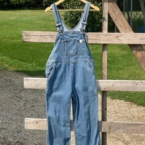 Wmns Carhartt denim bibs size S